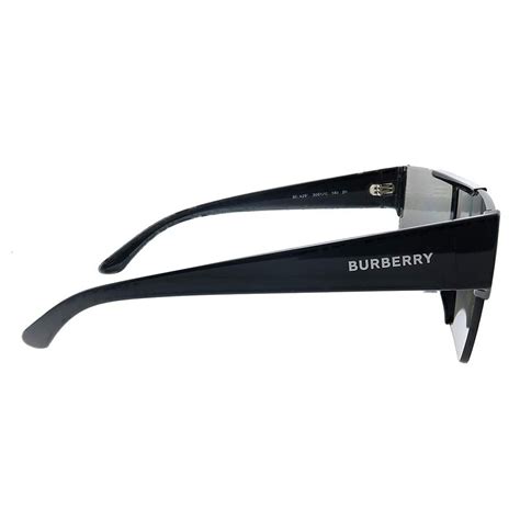 Burberry BE 4291 3001/G Black Plastic Rectangle Sunglasses 